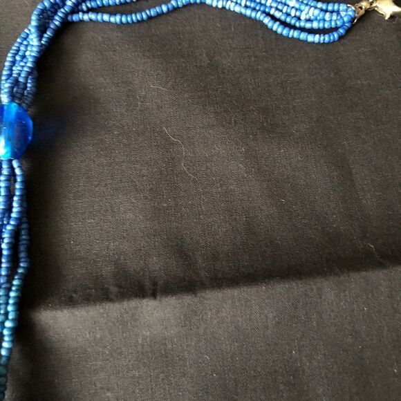 Cute Ombré Beaded Blue Necklace - Picture 5 of 7